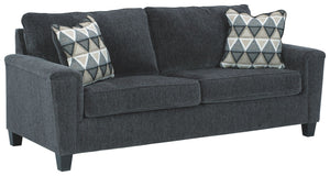  budget-conscious sofa beautifully fits the bill. Covered in a smoke gray chenille upholstery loaded with plush texture