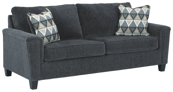  budget-conscious sofa beautifully fits the bill. Covered in a smoke gray chenille upholstery loaded with plush texture