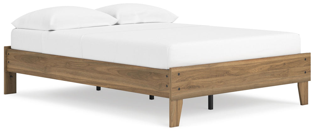 Is your bedroom in need of a refresh? And do you love mid-century modern design? Then this full platform bed is calling your name. Simple lines and an industrial-chic vibe will seal the deal. Settle into its laid-back style, and plan to stay for a while.<