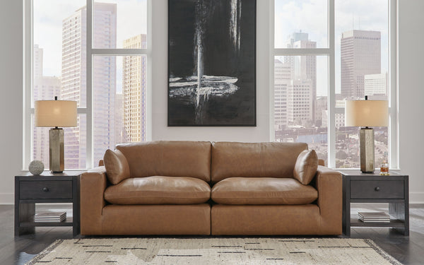 Emilia - Caramel - 2-Piece Sectional Loveseat