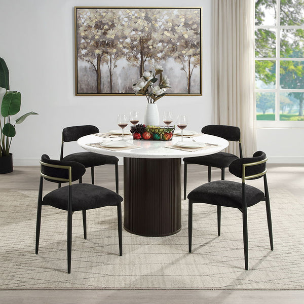 Jaramillo - Side Chair (Set of 2) - Black Fabric & Black Finish
