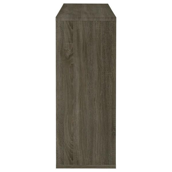  it lends effortless glamour to a living or dining area. Equipped with a handy stemware rack and two tempered glass s