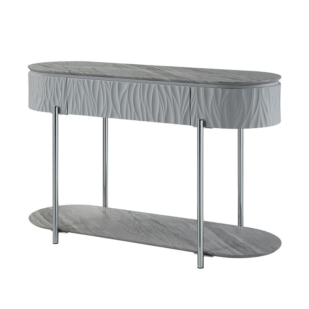High Gloss FinishMetal LegsStorage InlcudedOval & Round Style