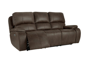 Brookings - Sofa With Power Headrest & Footrest - Brown