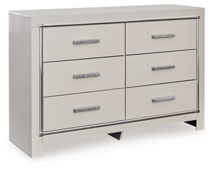 Bright, bold luxury. This dresser dazzles with its attention to detail. Your love of glamorous style is reflected in its all-over faux gator pattern in a metallic finish, exquisitely paired with faceted chrome-tone details. Complete with smooth-gliding st