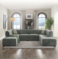 With the unlimited possible options, Bois collection features a soft upholstery velvet, tight back & seat cushion. Also this storage ottoman can be used as a footrest, coffee table or extra seating in a pinch. This collection is completely modular so you 