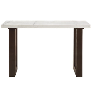 Edwyn - Sofa Table With Marble Top - White