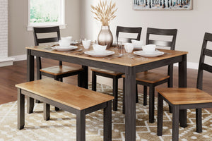 Gesthaven - Natural / Brown - Dining Room Table Set (Set of 6)