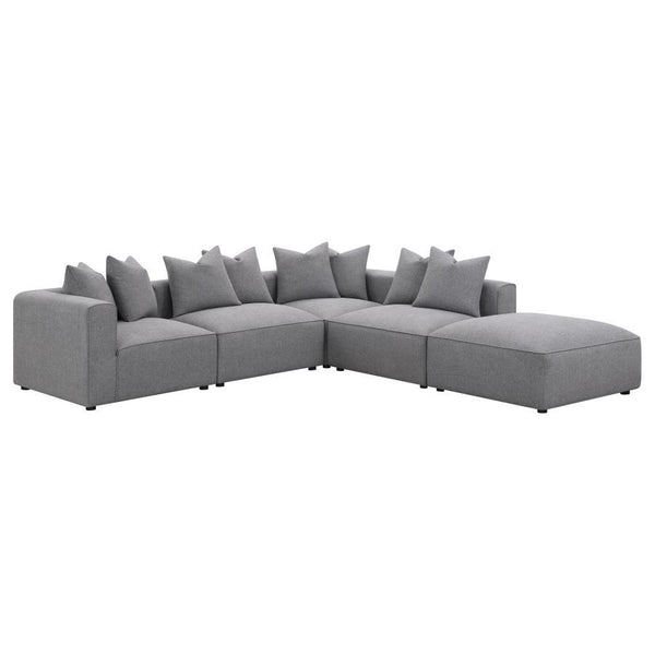 Jennifer - Square Upholstered Ottoman - Gray