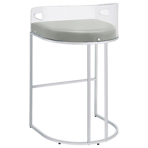 Thermosolis - Clear Acrylic Bar Chair (Set of 2) - Chrome