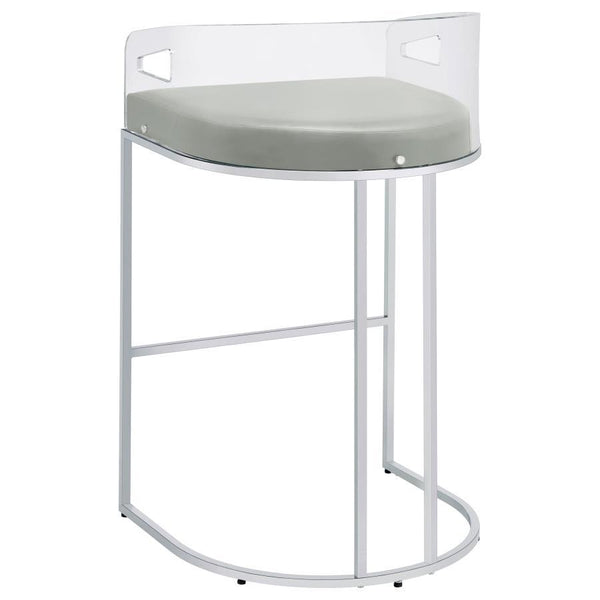 Thermosolis - Clear Acrylic Bar Chair (Set of 2) - Chrome