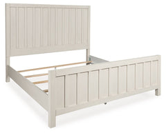 This California king panel bed elevates the art of modern farmhouse design. Its antiqued white finish and barn sash styling infuse plenty of charm. Conveying a feeling of relaxed comfort, the bed is sure to carry you away to a dreamy time and place.<br/><