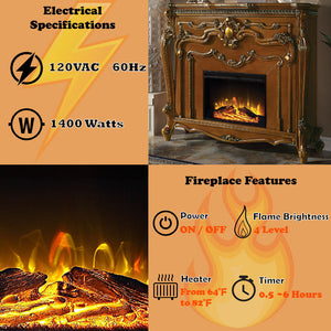 Picardy - Fireplace - Honey Oak Finish