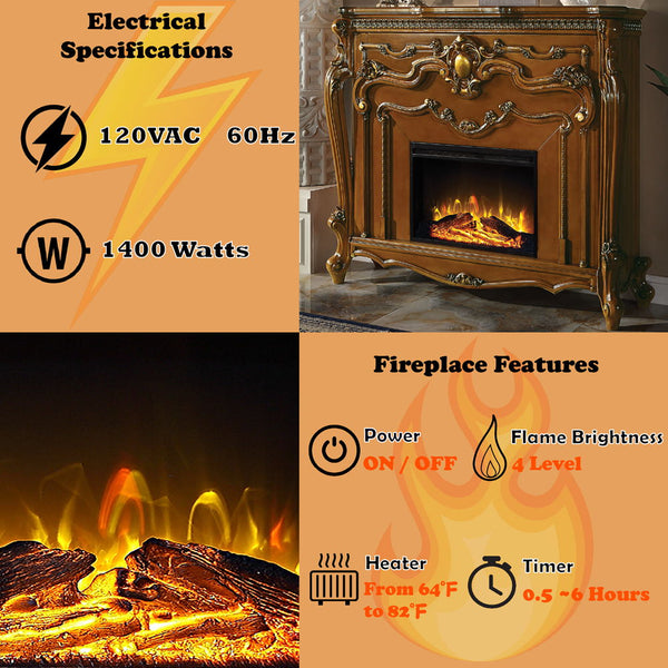 Picardy - Fireplace - Honey Oak Finish