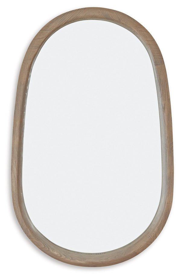 This mirror is sure to bring a casual, chic twist to your decor. An antiqued brown wood frame gives it a welcoming, well-worn vibe. Hang it in an entryway or over a console table. Whether this mirror is making a statement all on its own or part of a wall 