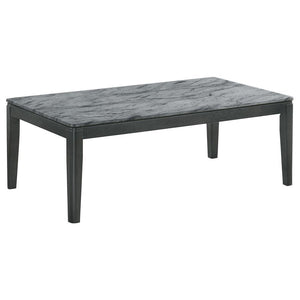 Elevate your living room with this durable coffee table, featuring a high-pressure laminate top in a sophisticated grey faux marble finish. Designed for resilience, the surface is break-proof, scratch-resistant, and burn-proof, making it both stylish and 