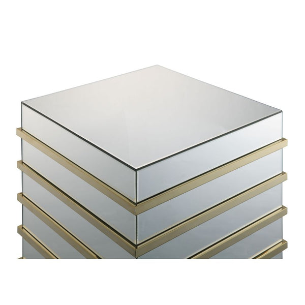  MDF NO Legs<br/><br/><b>Product Features</b><ul><li>Occasional Table</li><li>Mirrored Top & Base</li><li>Titanium Stainle