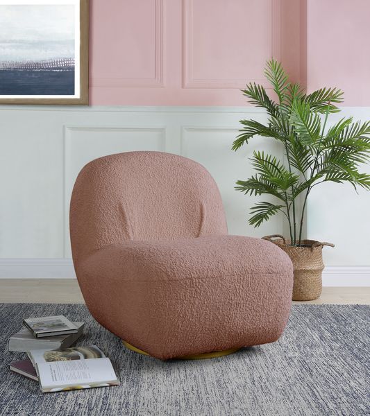 Seat Construction: Full FoamSwivel Function<br/><br/><b>Product Features</b><ul><li>Seat Construction: Full Foamâ€§Swivel Functionâ€§Tight Seat & Back Cushionâ€§Wooden Inner Frame</li><li>Case: 1Pc/1Ctn</li><li>Finish: Pink Teddy Sherpa</li><li>Style: Con
