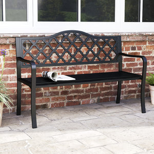 Supported by reinforced metal frame for long-lasting use<br>Non-slip footpads for higher stability<br>Withstand heavy weight up to 660 lbs<br>47" seat length for 2-3 people to relax together<br>Comfortable to sit with curved seat and armrests<br>Appealing