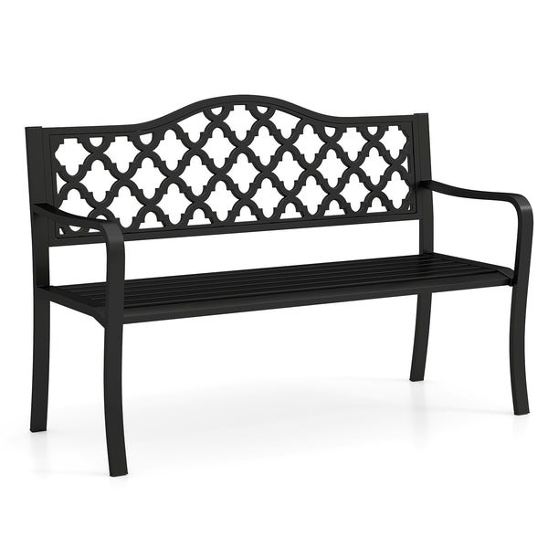Supported by reinforced metal frame for long-lasting use<br>Non-slip footpads for higher stability<br>Withstand heavy weight up to 660 lbs<br>47" seat length for 2-3 people to relax together<br>Comfortable to sit with curved seat and armrests<br>Appealing