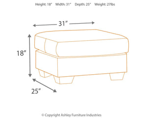 Darcy - Cobblestone - Ottoman