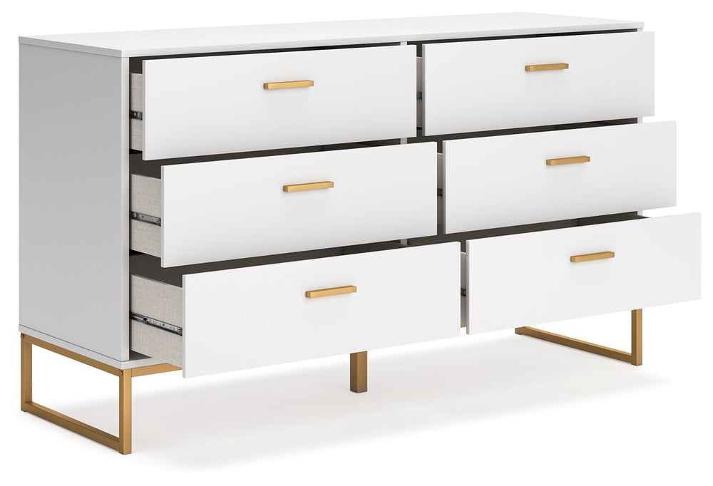 Socalle - Two-Tone - 4 Pc. - Dresser, Chest, Queen Panel Platform Bed