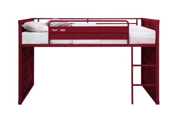Cargo - Twin Loft Bed - Red Finish