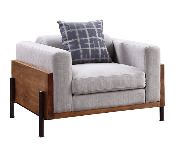 KD, Loose Back & Seat Cushion (1+1) â€¢ Pillow Included, Armrest & Base Wooden Panels â€¢â€¢ CONSTRUCTION: Full Foam Seat