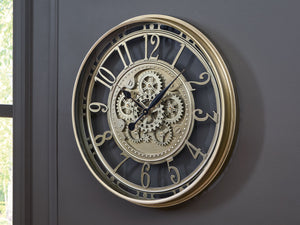  while the intricate moving gears offer a glimpse into the inner workings of time. It may look old