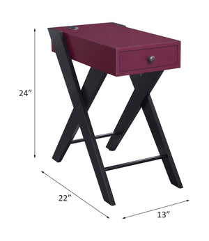 Fierce - Accent Table - Burgundy & Black