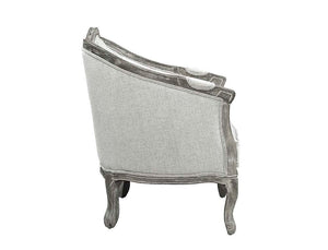 Samael - Chair - Gray Linen & Gray Oak Finish