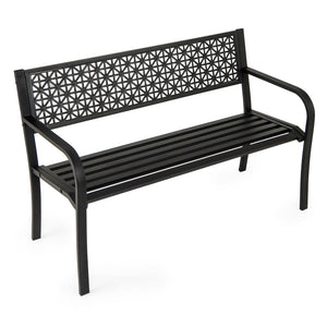 Seat 2-3 thanks to a spacious and ergonomic seat<br>Comfortable backrest and curved armrests for coziness<br>Spray-painted metal ensures a long-lasting service time<br>Heavy-duty construction can support up to 660 lbs<br>Tight connections for enhanced ste