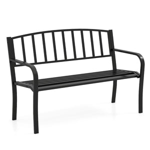 Seat 2-3 thanks to a spacious and ergonomic seat<br>Comfortable backrest and curved armrests for coziness<br>Spray-painted metal ensures a long-lasting service time<br>Heavy-duty construction can support up to 660 lbs<br>Tight connections for enhanced ste