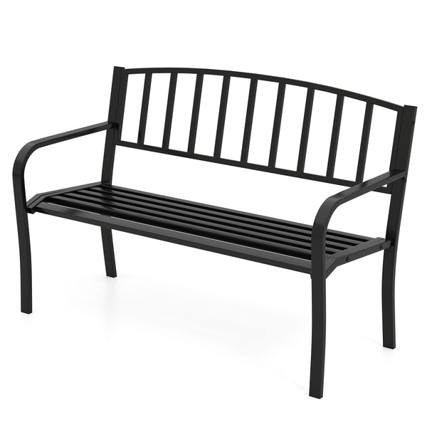 Seat 2-3 thanks to a spacious and ergonomic seat<br>Comfortable backrest and curved armrests for coziness<br>Spray-painted metal ensures a long-lasting service time<br>Heavy-duty construction can support up to 660 lbs<br>Tight connections for enhanced ste