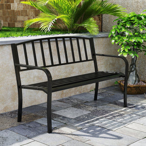 Seat 2-3 thanks to a spacious and ergonomic seat<br>Comfortable backrest and curved armrests for coziness<br>Spray-painted metal ensures a long-lasting service time<br>Heavy-duty construction can support up to 660 lbs<br>Tight connections for enhanced ste