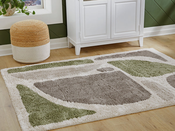 Anburgh - Green / Gray / Ivory - Large Rug