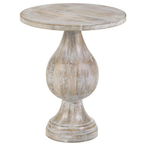 Showcasing an alluring silhouette, this modern side table offers a stylish blend of art and sophistication. A pedestal design doubles down on elegance and creates an eye-catching look. Infuse romantic charm to a living space or entryway with a table featu
