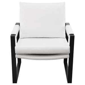 Rosalind - Upholstered Track Arm Accent Chair - White