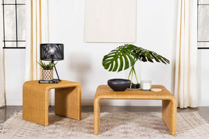 Cahya - Square Woven Rattan End Table - Natural