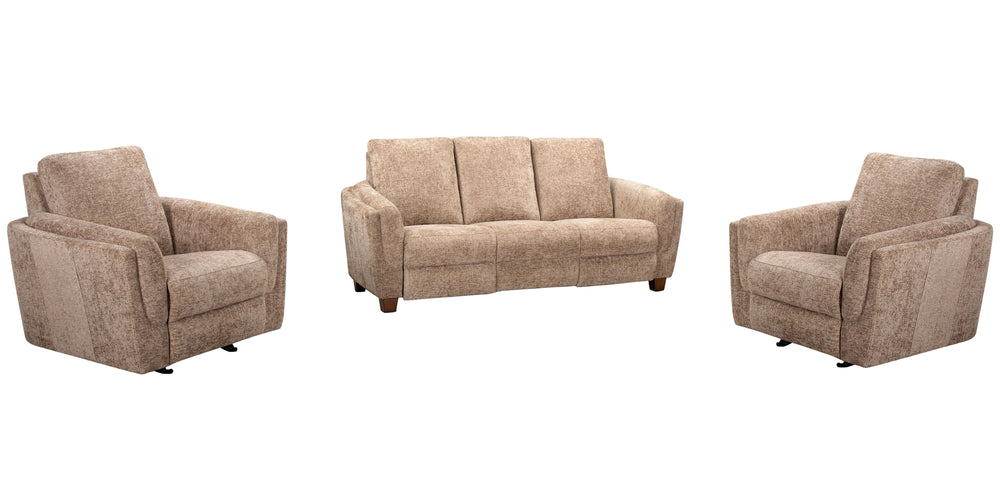 The Morehead collection offers a comfortable and convenient seating option with a power recline feature, allowing you to adjust your sitting position easily. It also has a power leg rest and a stationary 360-degree recliner, enabling you to turn and conve