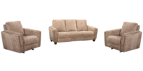 The Morehead collection offers a comfortable and convenient seating option with a power recline feature, allowing you to adjust your sitting position easily. It also has a power leg rest and a stationary 360-degree recliner, enabling you to turn and conve