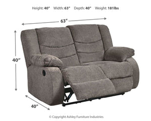 Tulen - Gray - Reclining Loveseat