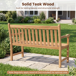 Solid teak wood for lasting beauty and structural strength<br>Spacious enough for family and friends with 2/3-person seating<br>Ensure safe and reliable seating experience with a stable construction<br>Triple under-seat support and reinforced side bars fo