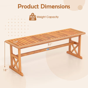 Solid acacia wood offers high hardness for lasting beauty<br>Splinter-free surface lets users sit without worry<br>Please regularly oil (not included) the wood surface for optimal maintenance<br>Seat up to 2-3 people  enjoy outdoor leisure time together<b