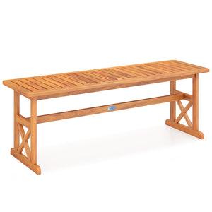 Solid acacia wood offers high hardness for lasting beauty<br>Splinter-free surface lets users sit without worry<br>Please regularly oil (not included) the wood surface for optimal maintenance<br>Seat up to 2-3 people  enjoy outdoor leisure time together<b