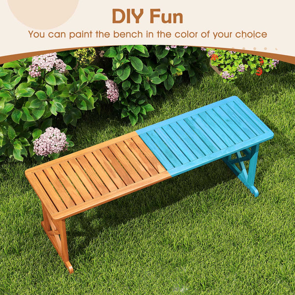 Solid acacia wood offers high hardness for lasting beauty<br>Splinter-free surface lets users sit without worry<br>Please regularly oil (not included) the wood surface for optimal maintenance<br>Seat up to 2-3 people  enjoy outdoor leisure time together<b