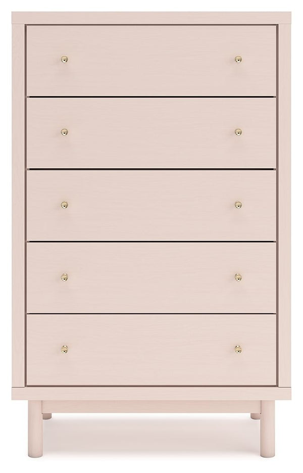 Wistenpine - Blush - Five Drawer Chest