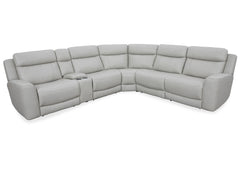 Introducing our comfortable and convenient Calgary Sectional, designed with relaxation in mind. Calgary features power recline and headrest controls, allowing you to adjust your seating position easily. The over-padded headrests provide extra comfort, and