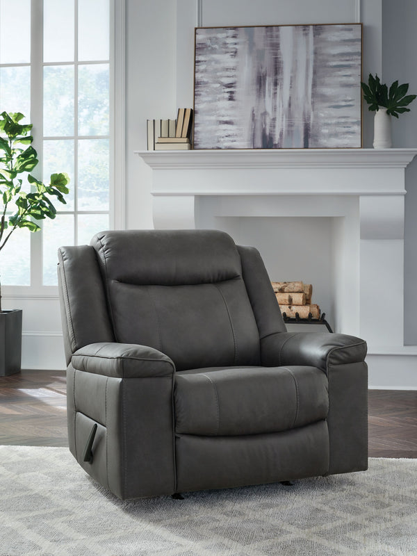  its generously sized seat and high back invite you to sit back and settle in. When youâ€™re ready to recline