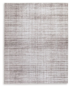 Who says art has to be limited to your walls? This eye-catching area rug adds gallery-worthy fashion to your floors. Visually rich with a cream and taupe geometric design, it takes center stage and adds a dash of distinction to your home. The engaging pat